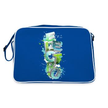 ELECTRO - Retro Bag - blue/white - Back