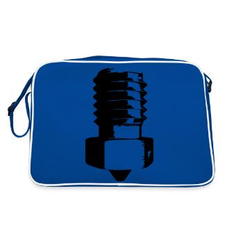 Nozzle Black - Retro Tasche - Blau/Weiß - Hinten