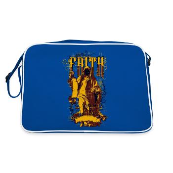A frightening Faith with ghost design - Retro Bag - blue/white - Back