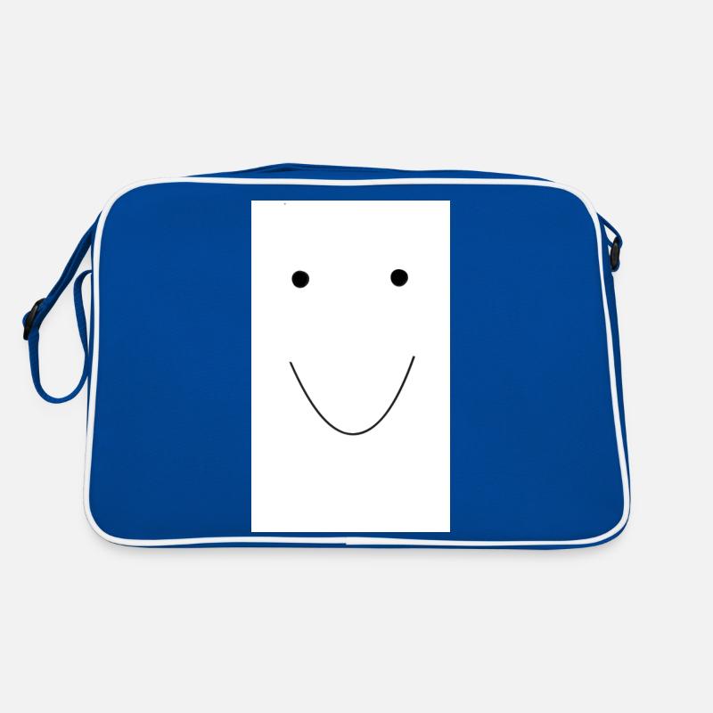 An unsettling smile - Retro Bag - blue/white