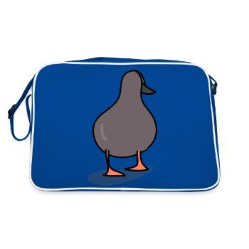Duck bird - Retro Bag - blue/white - Back