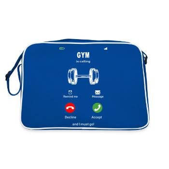 Gym is calling - Retro Bag - blue/white - Back