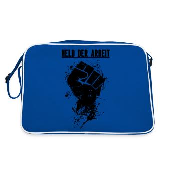 Héros du poing du travail Noir - Sac Retro - bleu/blanc - Dos