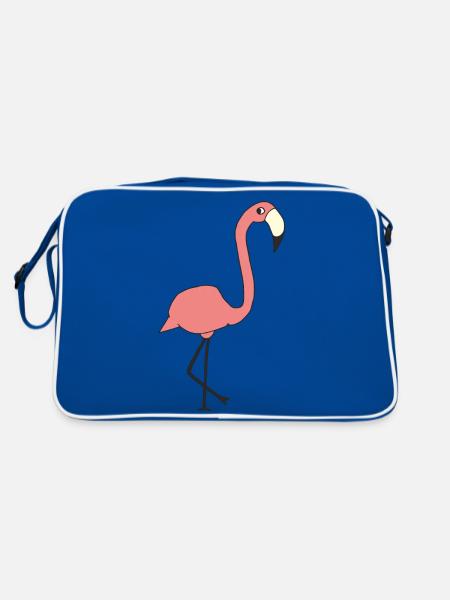 Flamingo - Retro Bag - blue/white - Back