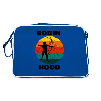 Robin Hood - Retro Tasche - Blau/Weiß - Hinten