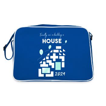 Construire une maison maison - Sac Retro - bleu/blanc - Dos