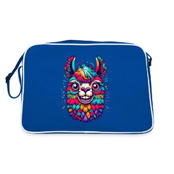 CONFETTIS D’ALPAGA COLORÉ PANACHÉ LAINE ARC-EN-CIEL - Sac Retro - bleu/blanc - Dos