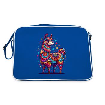 CONFETTIS DE PINATA D’ALPAGA BULLES ARC-EN-CIEL PANACHÉES - Sac Retro - bleu/blanc - Dos