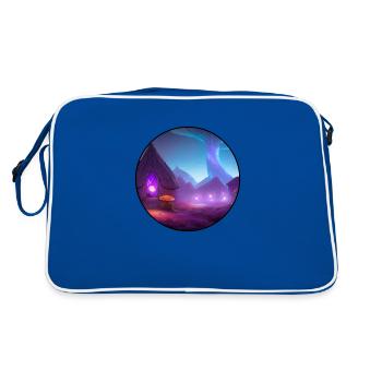 Mushroom Village - Retro Bag - blue/white - Back