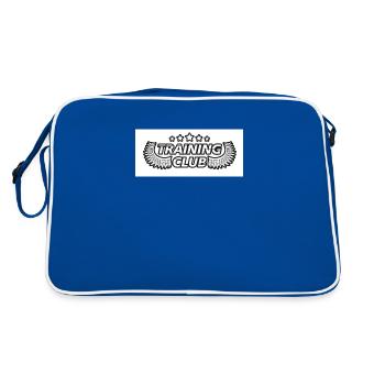 Training - Retro Tasche - Blau/Weiß - Hinten