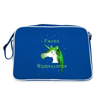 Joyeux Noël - Licorne - Sac Retro - bleu/blanc - Dos