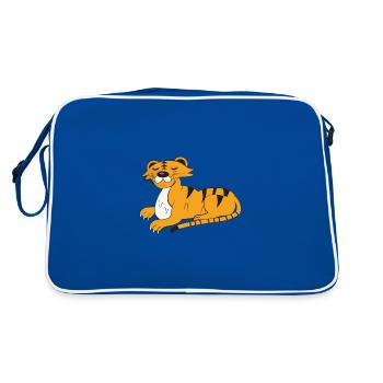 Pyjama Enfants,Sommeil Lumière Enfants,Léopard - Sac Retro - bleu/blanc - Dos