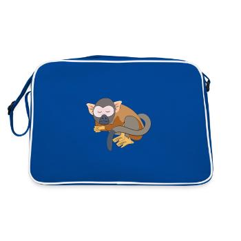 Pyjamas Enfants, Lumière de Sommeil, Skull Monkey - Sac Retro - bleu/blanc - Dos
