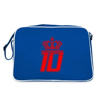 10 zahl krone - Retro Tasche - Blau/Weiß - Hinten