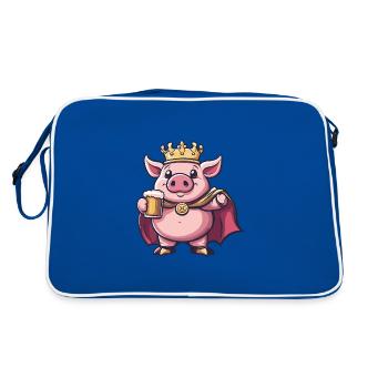 Pork Beer Funny - Retro Bag - blue/white - Back