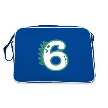 Numéro 6 - Sac Retro - bleu/blanc - Dos