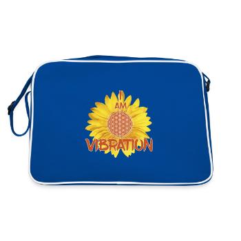I AM VIBRATION - Retro Tasche - Blau/Weiß - Hinten