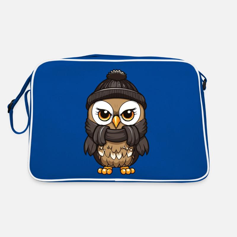 Owl Winter Cozy Comic Beanie Retro Bag