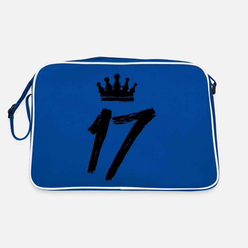 17 Zahl Krone Retro Tasche