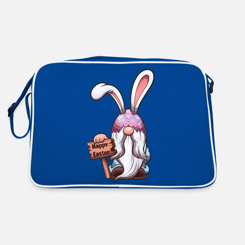 Easter Gnome With Easter Egg Hat With Rabbit Ears Retro Bag