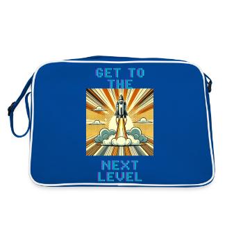 Passez au niveau supérieur - Sac Retro - bleu/blanc - Dos
