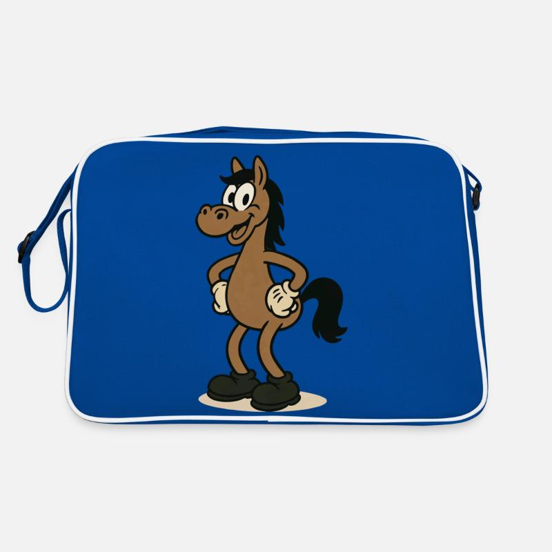 pferd comic Retro Tasche