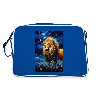 Lion - Sac Retro - bleu/blanc - Dos