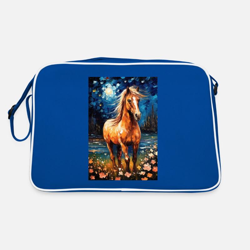 Cheval - Sac Retro - bleu/blanc