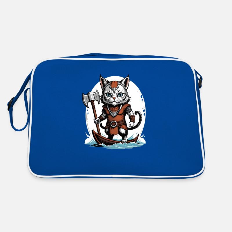 Chat Viking Viking Chat Cadeau Mignon Sac Retro