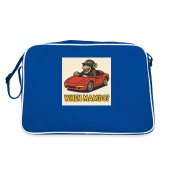 Bitcoin meets Monkey Joe - Retro Bag - blue/white - Back