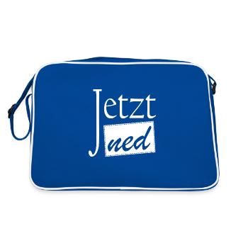 Jetzt ned Dialekt Wien Österreich - Retro Tasche - Blau/Weiß - Hinten