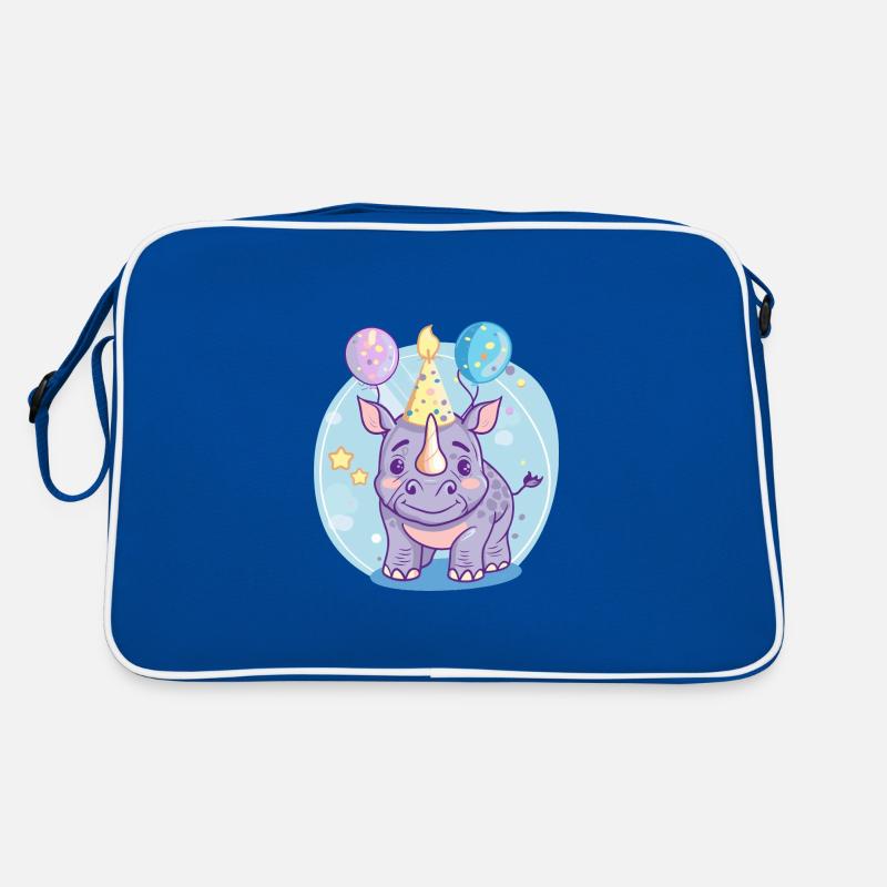 Bande dessinée d’anniversaire de rhinocéros Sac Retro