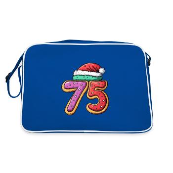 75 Number Christmas - Retro Bag - blue/white - Back