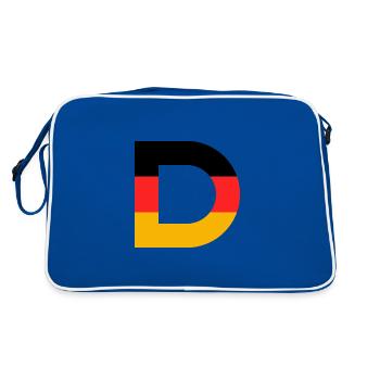 Deutsche Sport Mannschaften - Gib mir ein D! - Retro Tasche - Blau/Weiß - Hinten