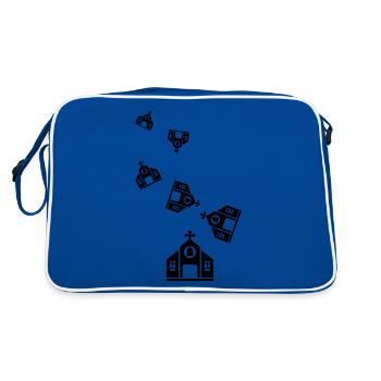 Church faith - Retro Bag - blue/white - Back