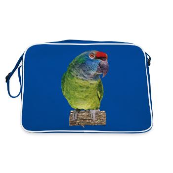 L’amazone à dos rouge - Sac Retro - bleu/blanc - Dos