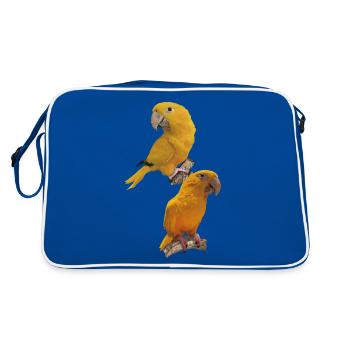 The Golden Parrot - Retro Bag - blue/white - Back