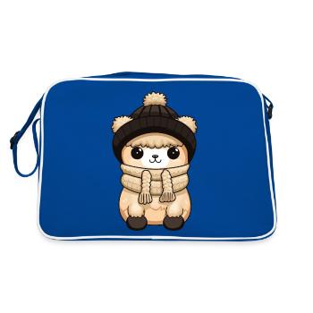 Alpaca Animal Baby Comic - Retro Bag - blue/white - Back