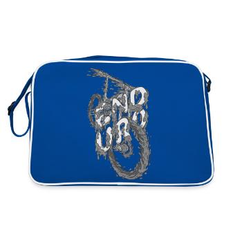 Tour de boue - Sac Retro - bleu/blanc - Dos