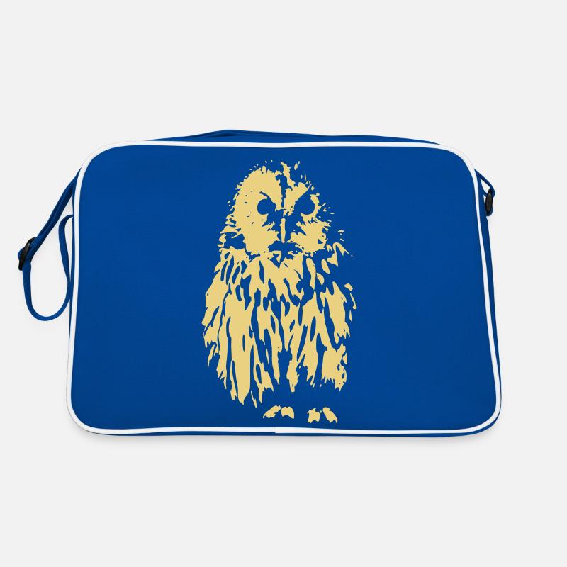 Schneeeule, Vektor Retro Tasche