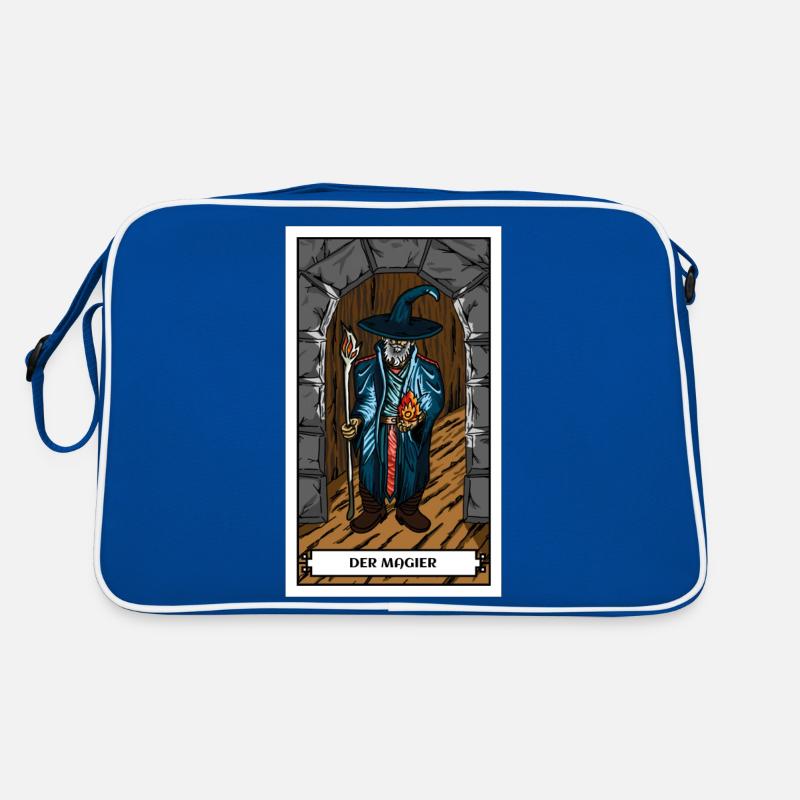 DerMagier - Retro Tasche - Blau/Weiß