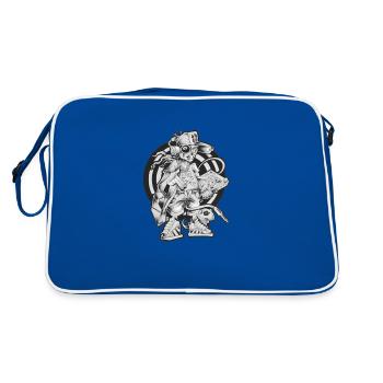MAX korgeux - Sac Retro - bleu/blanc - Dos