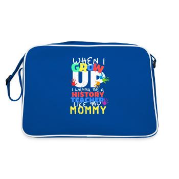 History Teacher History Lesson Hamlet - Retro Bag - blue/white - Back