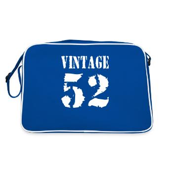 Vintage 1952 - Jahrgang 52 - Party Vector - Retro Bag - blue/white - Back