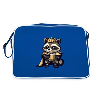 Raccoon Bière Drôle - Sac Retro - bleu/blanc - Dos