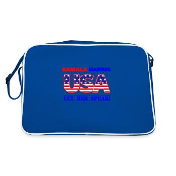 KAMALA HARRIS let her speak - Retro Bag - blue/white - Back