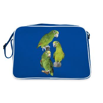 Le perroquet royal amazonien - Sac Retro - bleu/blanc - Dos
