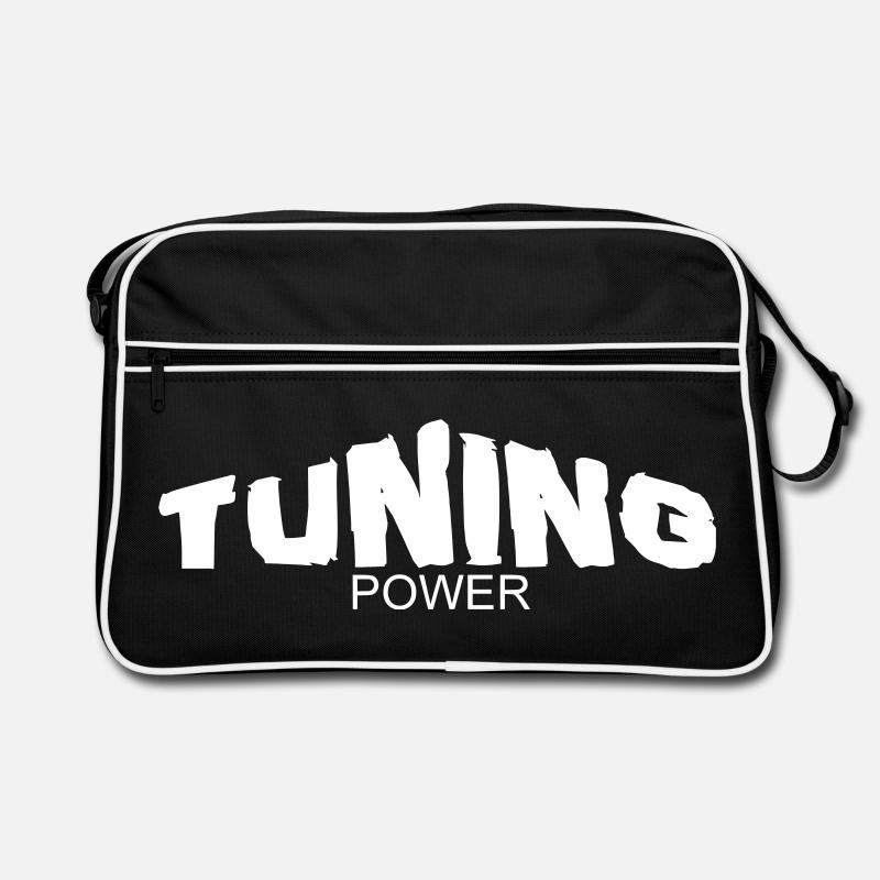 tuning power - Retro Tasche - Schwarz/Weiß