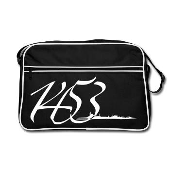 1453 - Retro Tasche - Schwarz/Weiß - Vorne