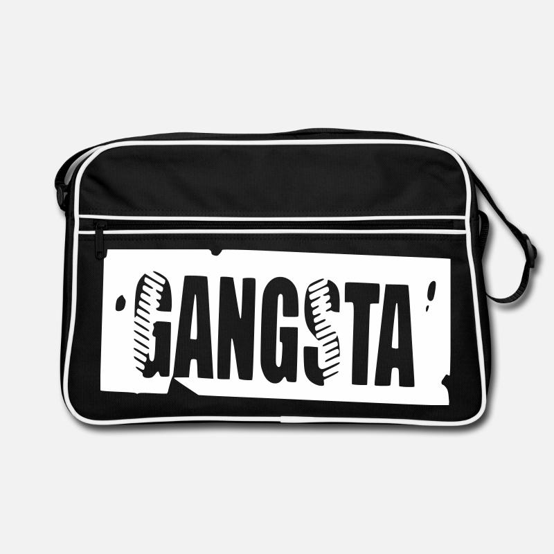 gangsta - Sac Retro - noir/blanc